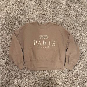 Abercrombie & Fitch Tan Fleece Sweatshirt